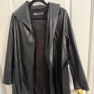 Zara Ebony Faux Leather Jacket
